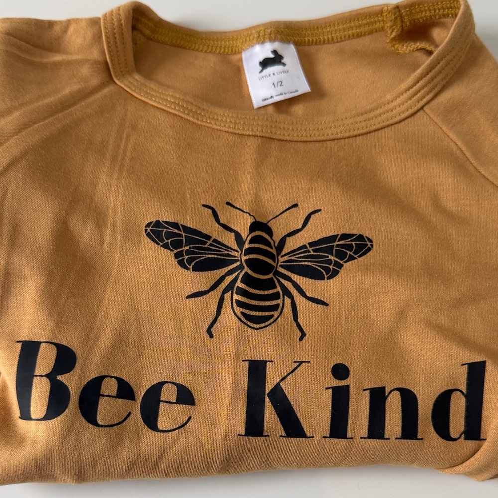 Bee Kind Crewneck Sweatshirt for Kids - Mustard - Picture 3 of 3